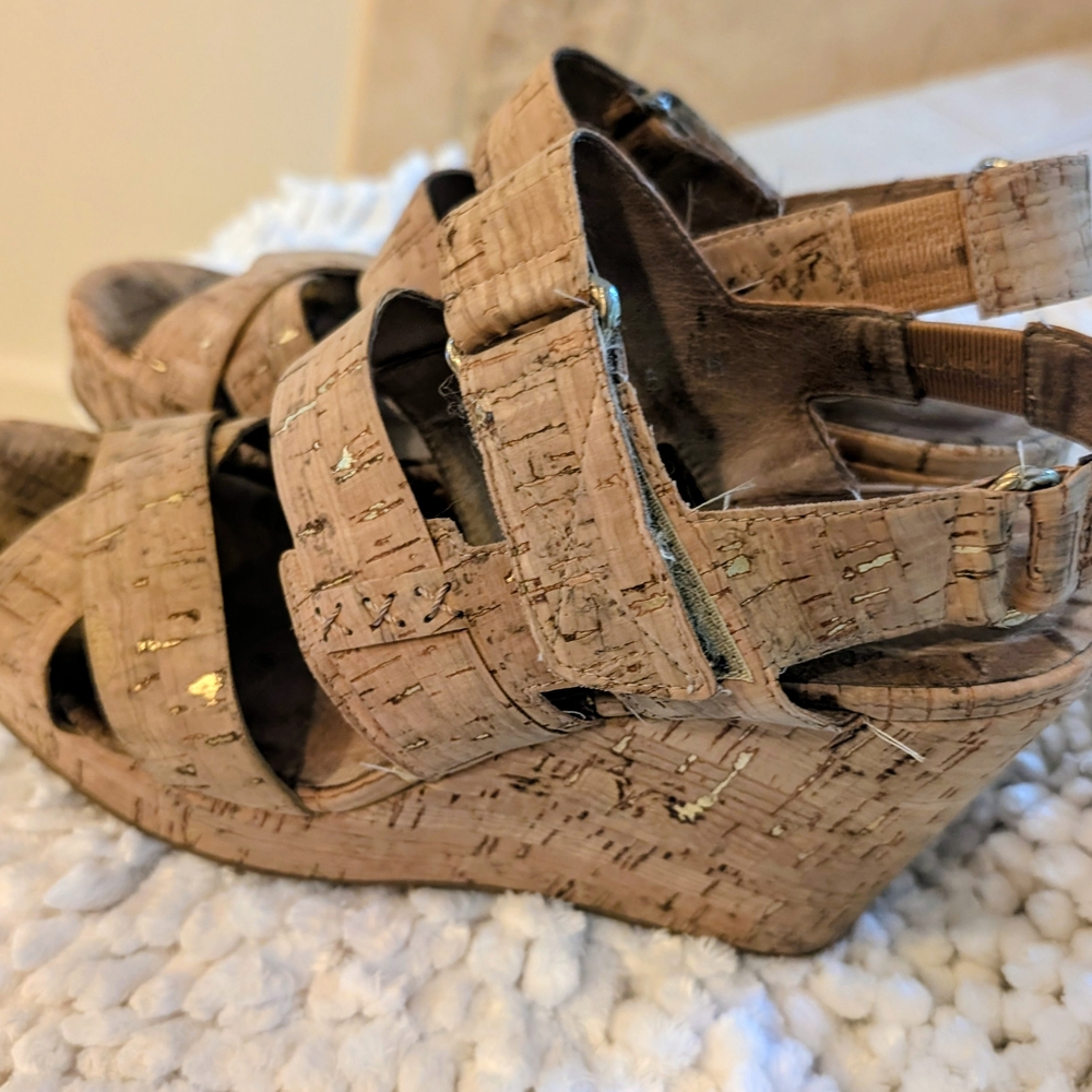 Donald J. Pliner Cork Platform Wedges